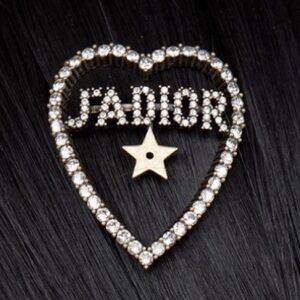 DIOR Crystal J'Adior Heart & Star Signature Barrette